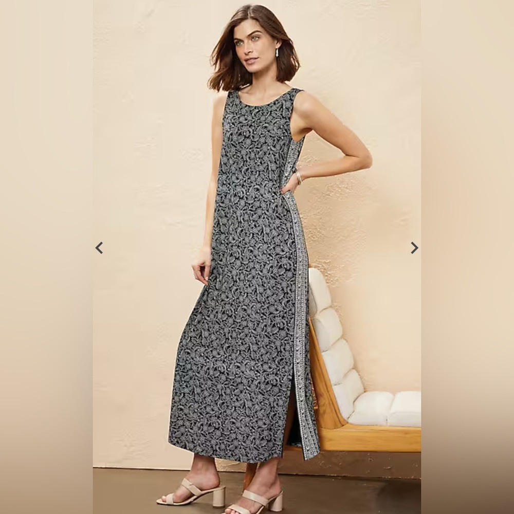 NWT J.Jill Petite Wearever Maxi A-Line Tank Dress